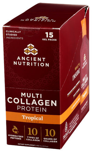 Multi Collagen Protein, Tropical, 15 gel pk/15 fl oz