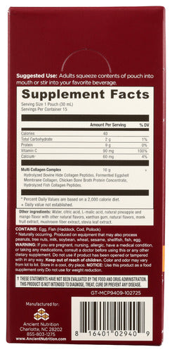 Multi Collagen Protein, Tropical, 15 gel pk/15 fl oz