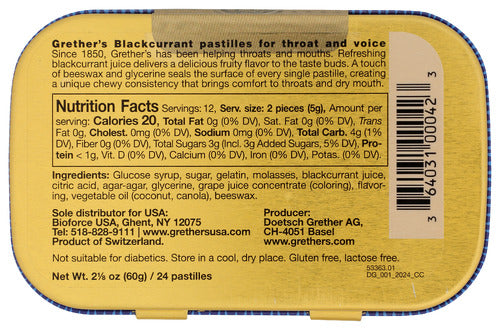 Pastilles Regular Blackcurrant, 2.1 oz