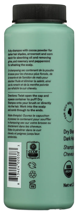 Dry Shampoo Dark Hair, Org, 1.7 oz