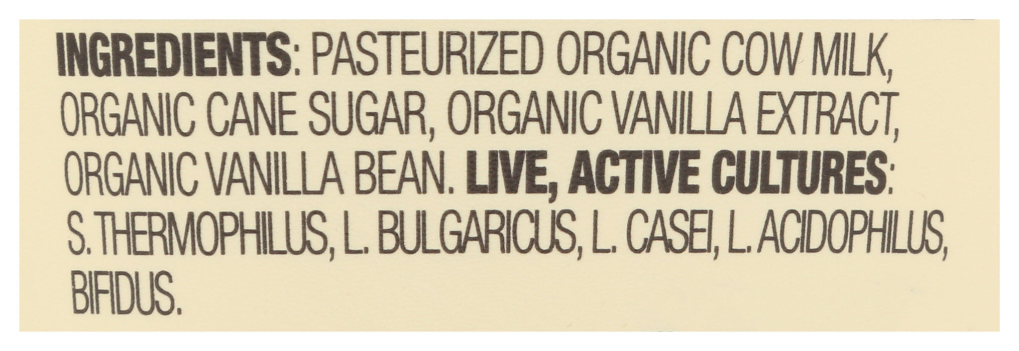 A2 Whole Milk Yogurt, Vanilla, Org, 5.3 oz