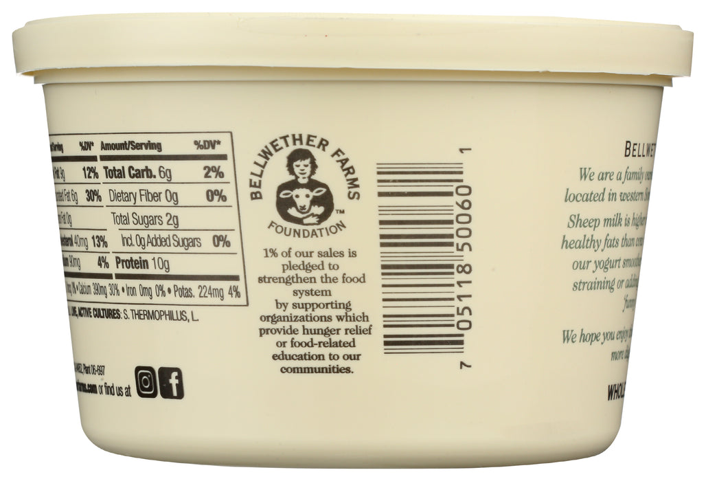 Sheep Milk Yogurt, Plain, Org, 16 oz