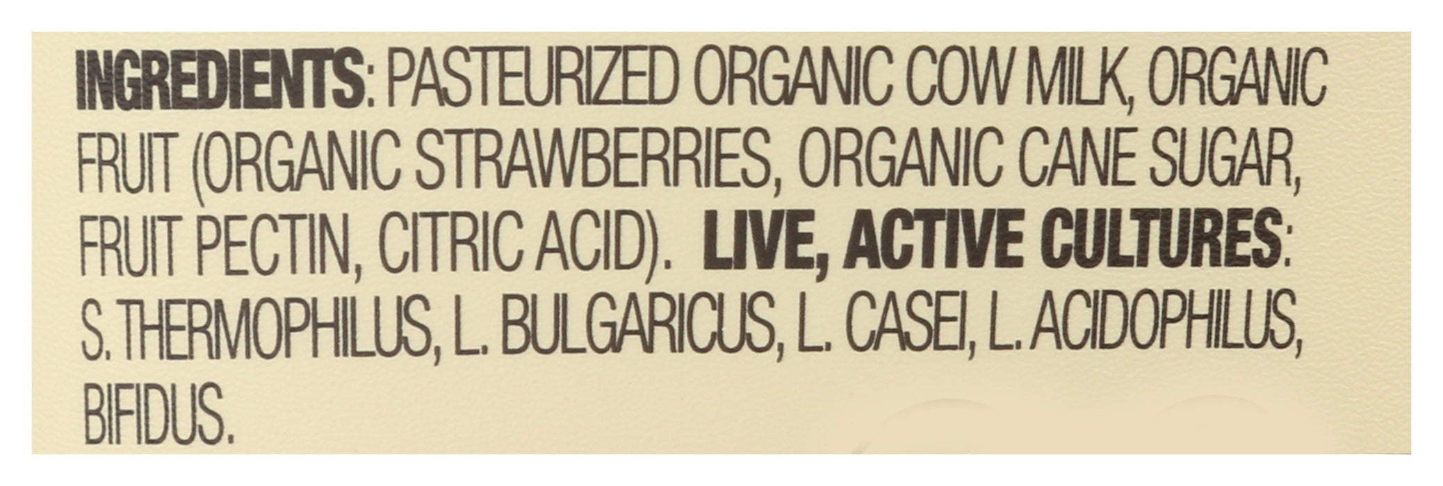 A2 Whole Milk Yogurt, Strawberry, Org, 5.3 oz