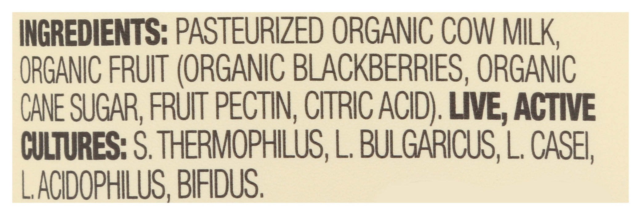 A2 Whole Milk Yogurt, Blackberry, Org, 5.3 oz