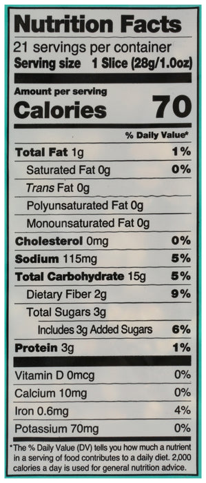 Sprouted Whole Grain Bread, Thin Sliced, Org, 20.5 oz