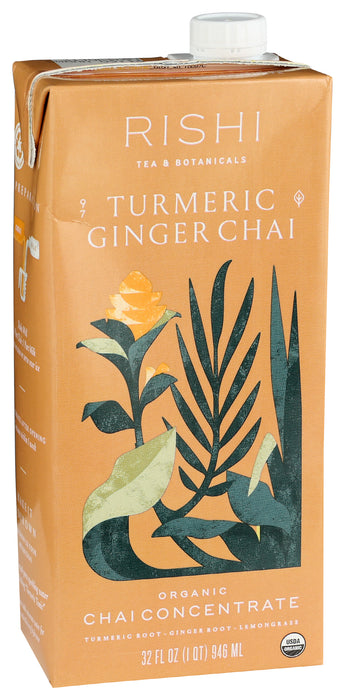Turmeric Ginger Chai Concentrate, Org, 32 fl oz