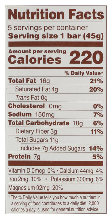 Trail Bar, Dark Chocolate Sea Salt, GF, 7.9 oz
