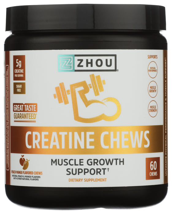 Creatine Chews, 5 gm, Peach Mango, 60 ct