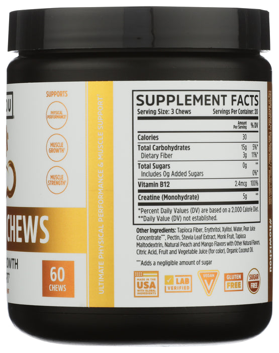 Creatine Chews, 5 gm, Peach Mango, 60 ct