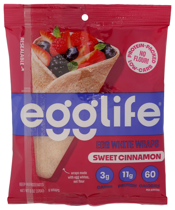 Egg White Wraps, Cinnamon, 6 oz