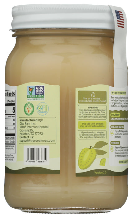 Sea Moss Gel, Soursop, 16 oz