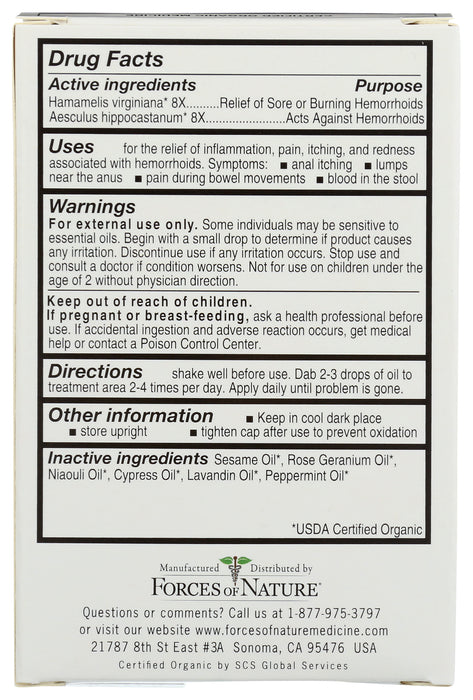 Hemorrhoid Control, Org, Ext Str, 11ml