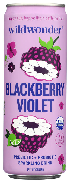 Blackberry Violet Pre+Probiotic Sparkling Drink, Org, 12 oz