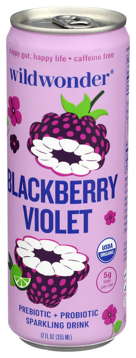 Blackberry Violet Pre+Probiotic Sparkling Drink, Org, 12 oz