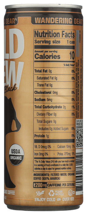 Cold Brew Coffee, Original Black, Org, 8 fl oz