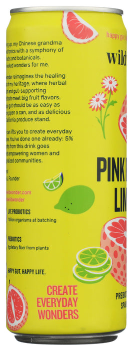 Pink Pomelo Limeade Pre+Probiotic Sparkling Drink, Org, 12 oz