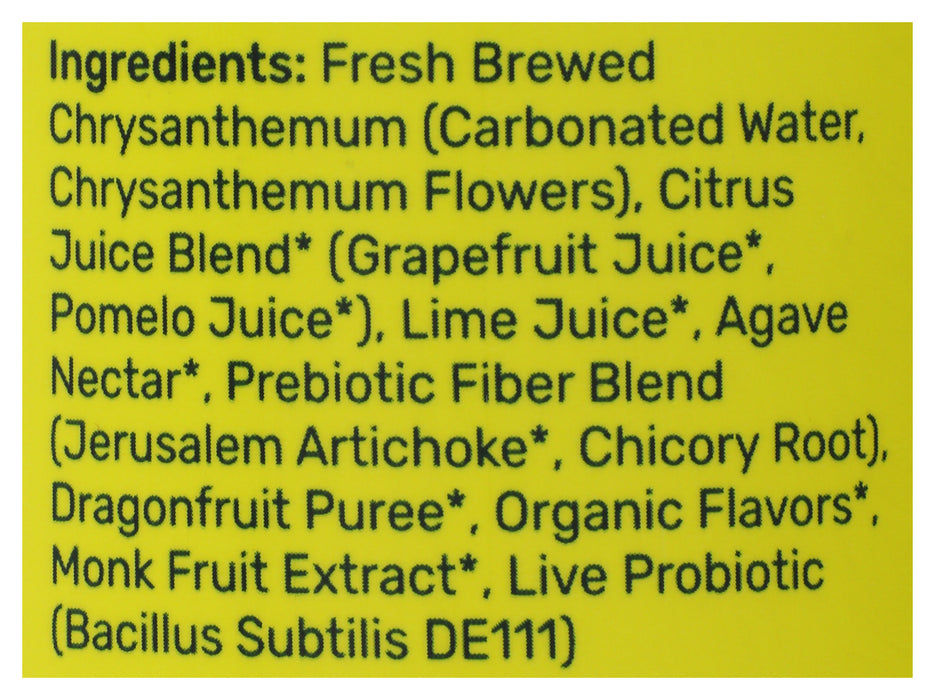 Pink Pomelo Limeade Pre+Probiotic Sparkling Drink, Org, 12 oz