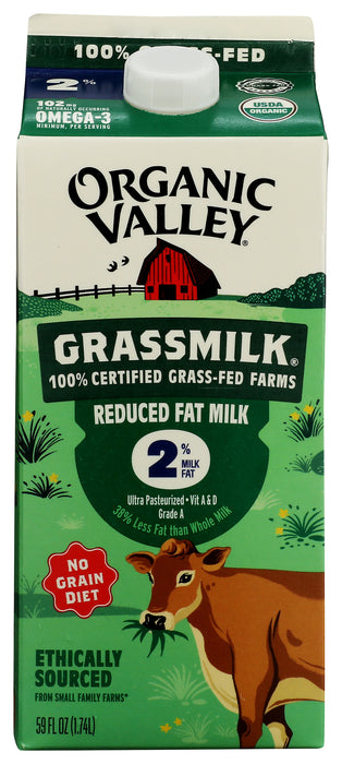 2% Reduced Fat Milk UP, Grassmilk Org, 59 fl oz