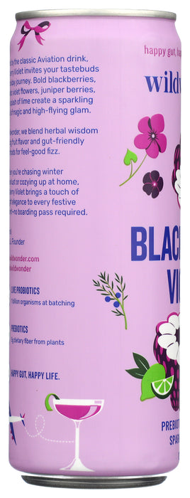 Blackberry Violet Pre+Probiotic Sparkling Drink, Org, 12 oz