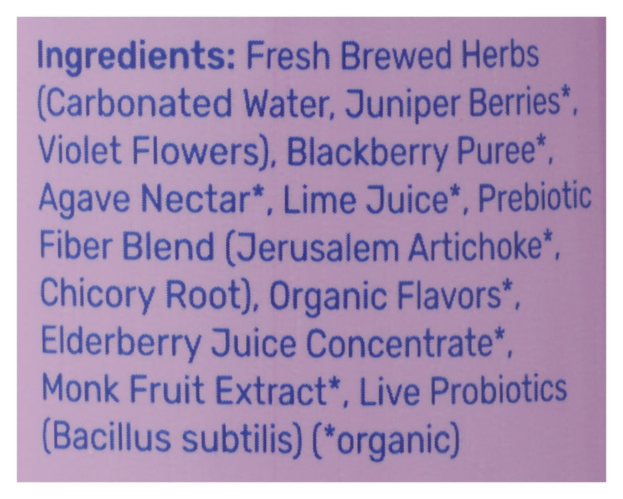 Blackberry Violet Pre+Probiotic Sparkling Drink, Org, 12 oz