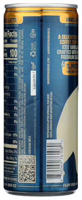 Cold Brew Vanilla Latte, High Protein, 8 fl oz