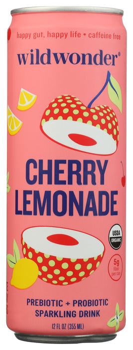 Cherry Lemonade Pre+Probiotic Sparkling Drink, Org, 12 oz
