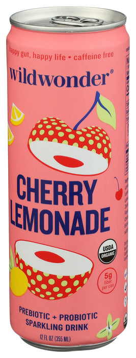 Cherry Lemonade Pre+Probiotic Sparkling Drink, Org, 12 oz