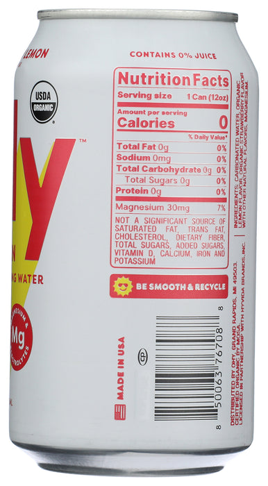 Hydrogen Infused Sparkling Water, Strawberry Lemon, Org, 12 fl oz
