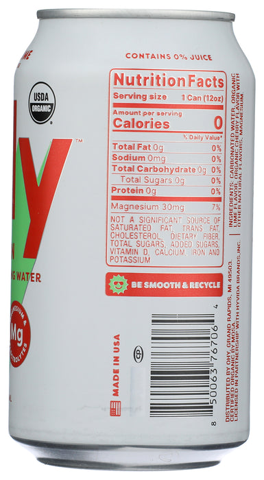 Hydrogen Infused Sparkling Water, Cherry Lime, Org, 12 fl oz