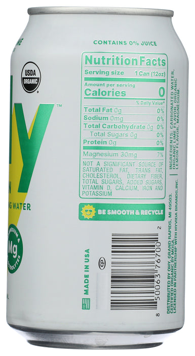 Hydrogen Infused Sparkling Water, Lemon Lime, Org, 12 fl oz