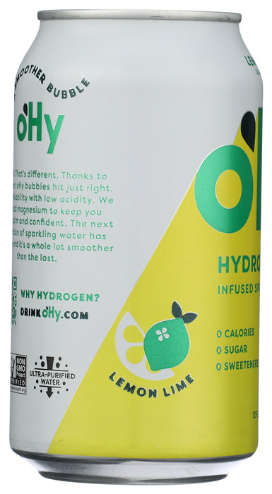 Hydrogen Infused Sparkling Water, Lemon Lime, Org, 12 fl oz