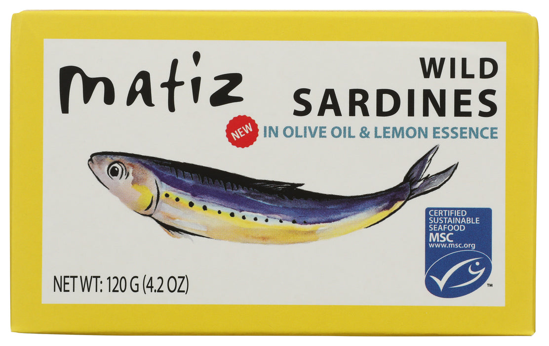 Wild Sardines in Olive Oil and Lemon Essence, 4.2 oz
