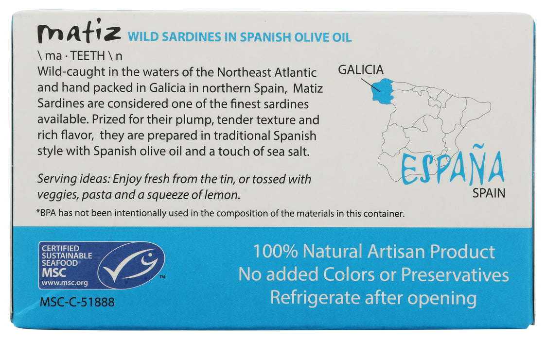 Wild Sardines in Spanish Olive Oil, 4.2 oz