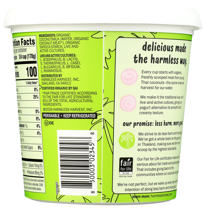 Coconut Yogurt, Unsweetened Plain, Org, 24 oz