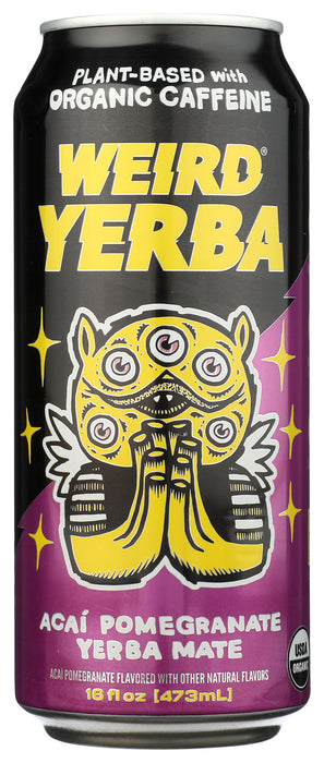 Yerba Mate Tea, Acai Pomegranate, Org, 16 fl oz