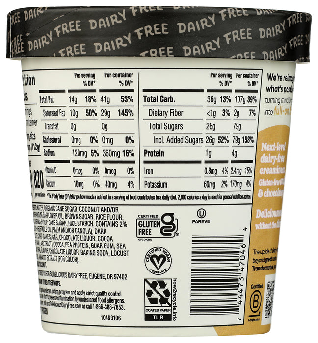 Dairy Free Ice Cream, Cookie Dough, 1 pint