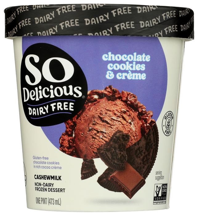 Cashew Milk Ice Cream, Chocolate Cookies & Cream, 16 oz