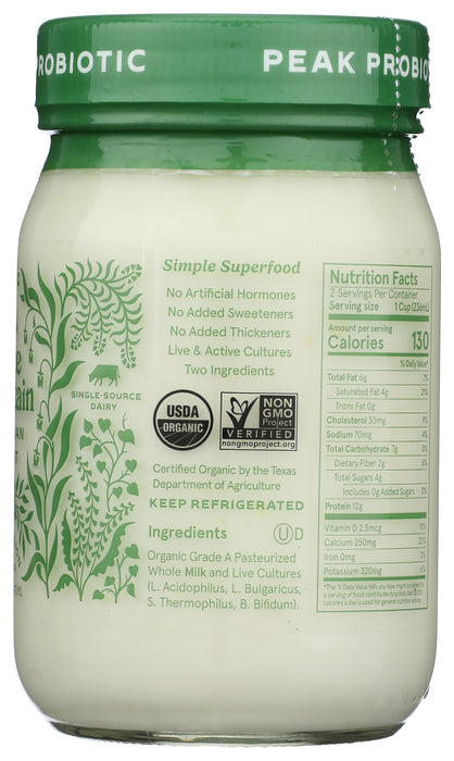 Probiotic Bulgarian Yogurt, Org, 16 fl oz