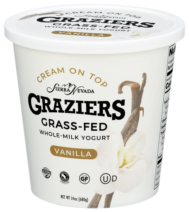 Whole Milk Yogurt, Grass Fed, Vanilla, 24 oz