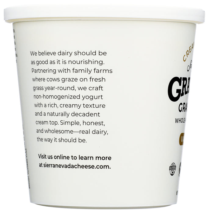 Whole Milk Yogurt, Grass Fed, Vanilla, 24 oz