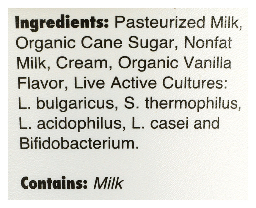 Whole Milk Yogurt, Grass Fed, Vanilla, 24 oz