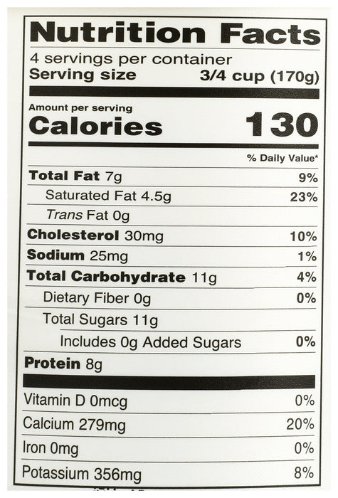Whole Milk Yogurt, Grass Fed, Plain, 24 oz