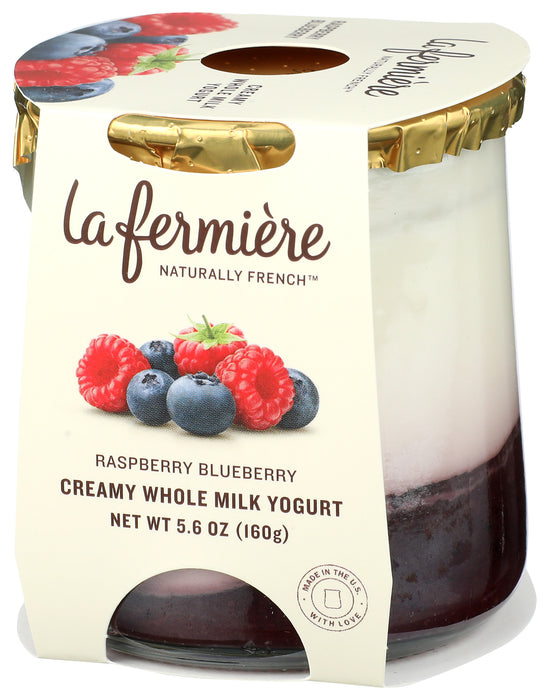 Creamy Whole Milk Yogurt, Raspberry Blueberry, 5.6 oz