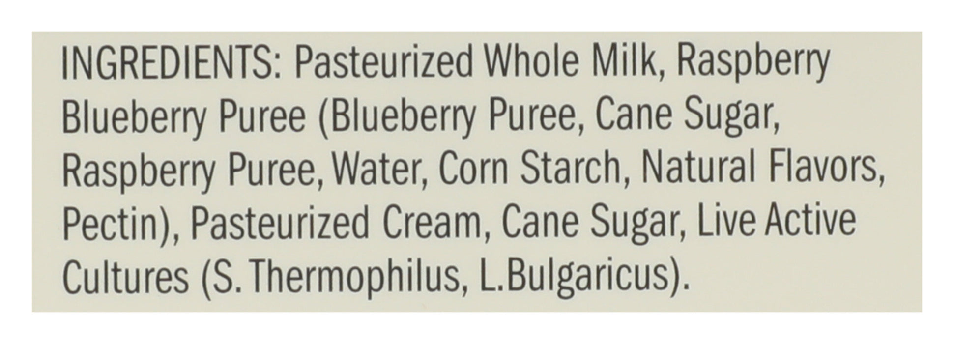 Creamy Whole Milk Yogurt, Raspberry Blueberry, 5.6 oz
