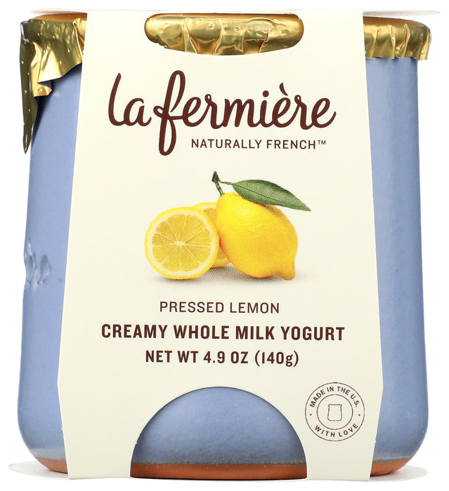 Creamy Whole Milk Yogurt, Pressed Lemon, 4.9 oz