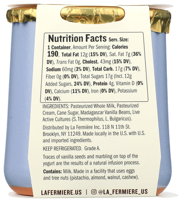 Creamy Whole Milk Yogurt, Vanilla Bean, 4.9 oz