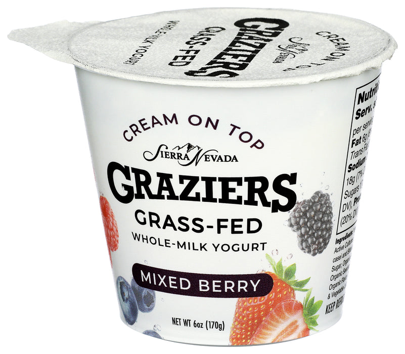 Whole Milk Yogurt, Grass Fed, Mixed Berry, 6 oz