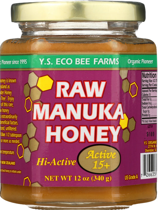 Raw Manuka Honey, Active 15+, 12 oz