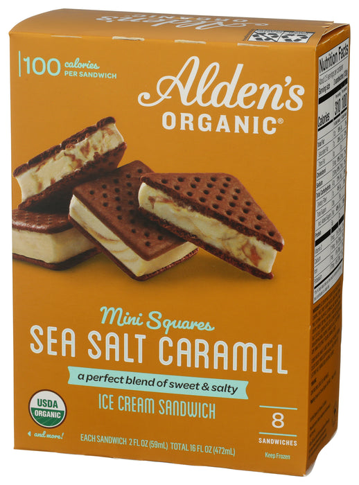 Ice Cream Sandwich, Sea Salt Caramel, Org, 16 fl oz