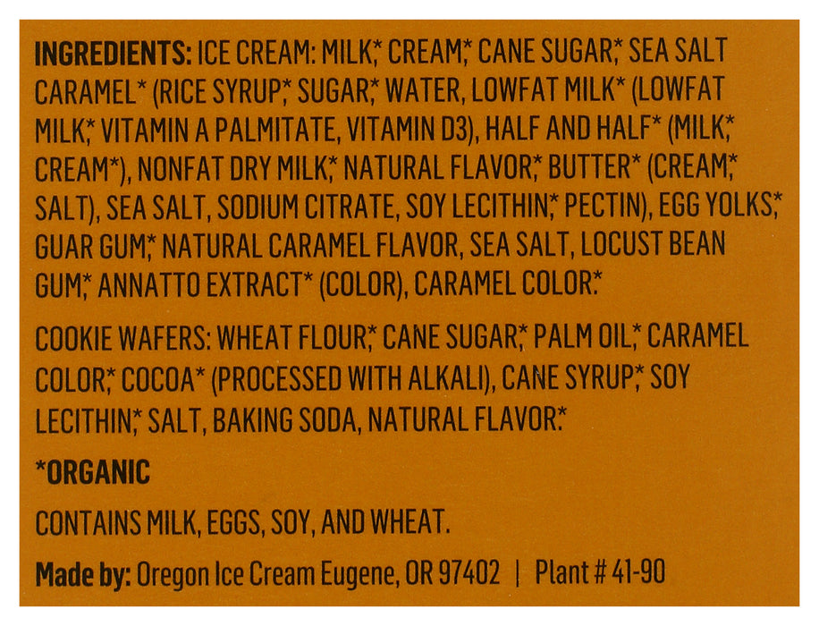 Ice Cream Sandwich, Sea Salt Caramel, Org, 16 fl oz